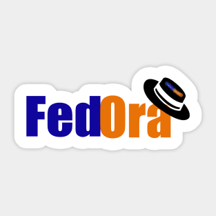 Funny Fedora T-shirt Design Gift Idea to your friends Sticker